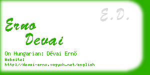 erno devai business card