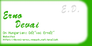 erno devai business card